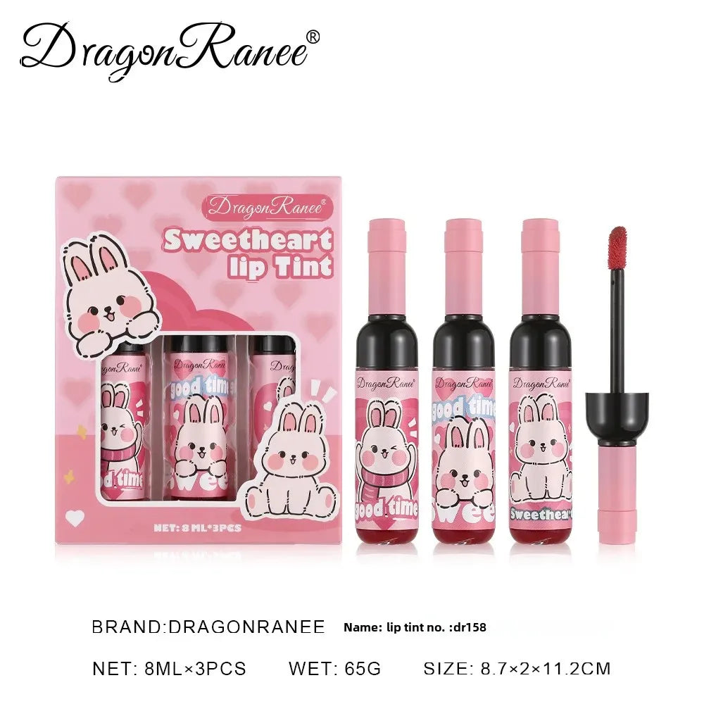 Dragon Ranee Wine Bottle Lip Gloss Set | 3-Pc Liquid Lipstick Liquid Lip Gloss Set QXL