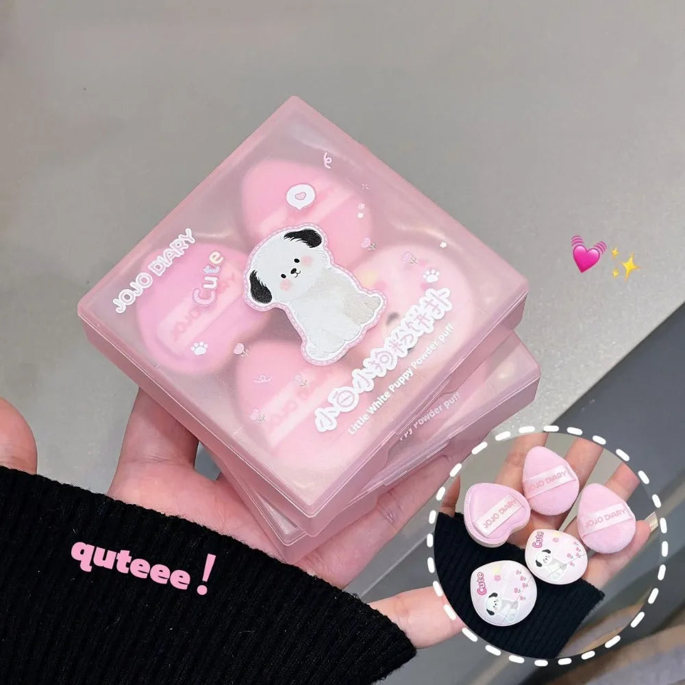 5-Piece Dog Powder Puff Set | Soft Mini Finger Sponge Puffs Makeup Powder Puff Set QXL