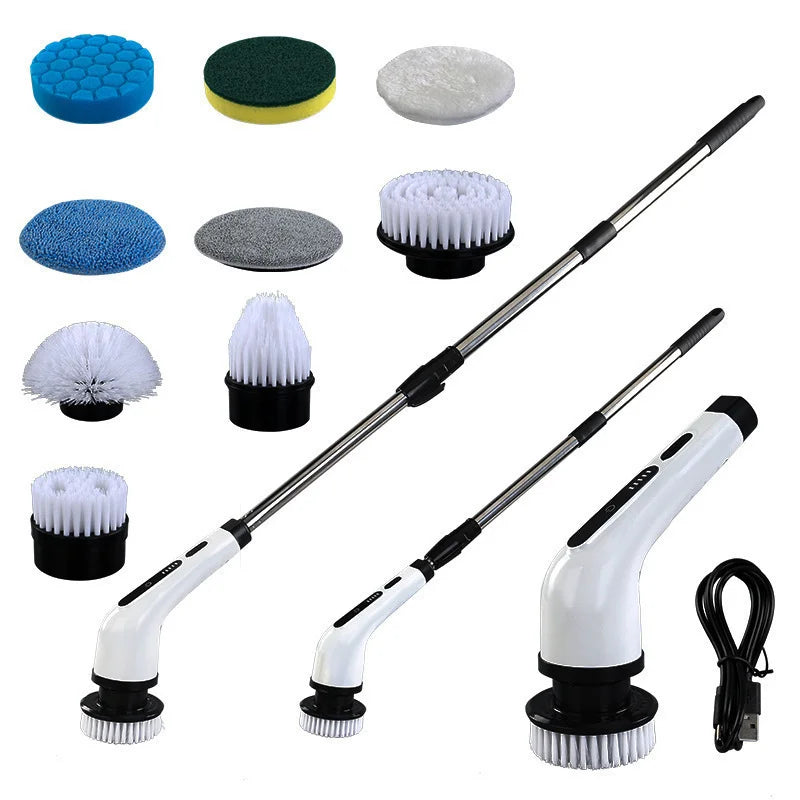 9-in-1 Electric Spin Scrubber | Kitchen & Bathroom Brush Electric Spin Scrubber QXL white 1