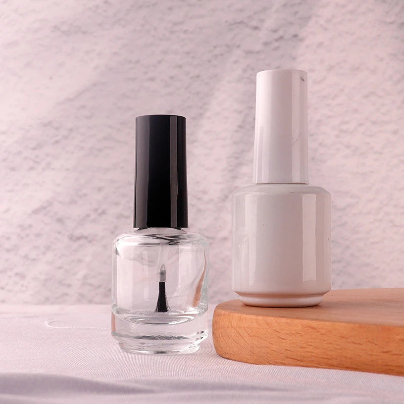 15ml Empty Glass Nail Polish Bottle with Brush & Lid Nail Polish Bottle QXL