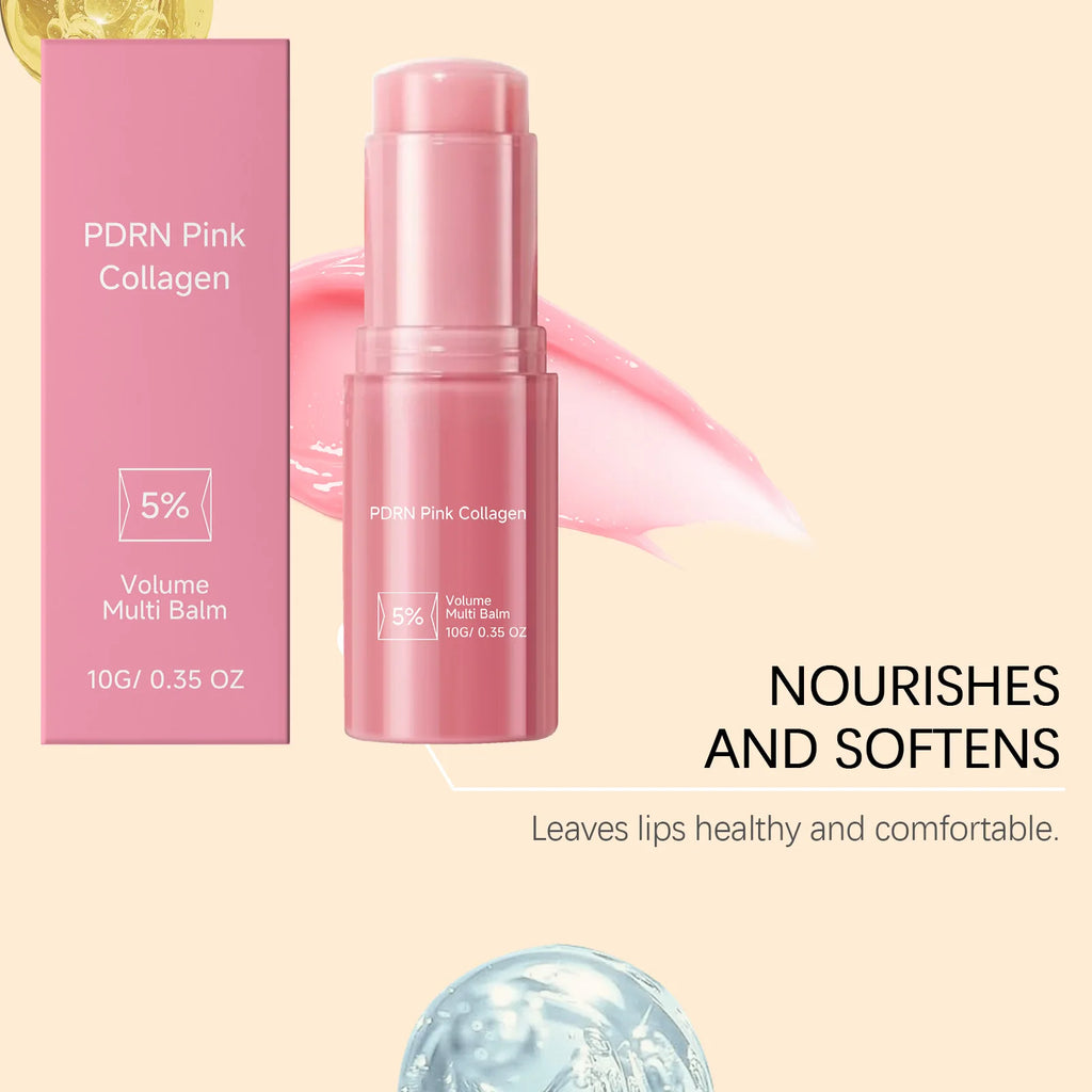 Pink Collagen Lip Balm – Hydrating & Nourishing 10g Collagen Lip Balm QXL