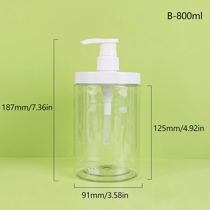 PET Lotion Pump Bottle | Refillable Travel Cosmetic Container Pump Dispenser Bottle QXL 800ml