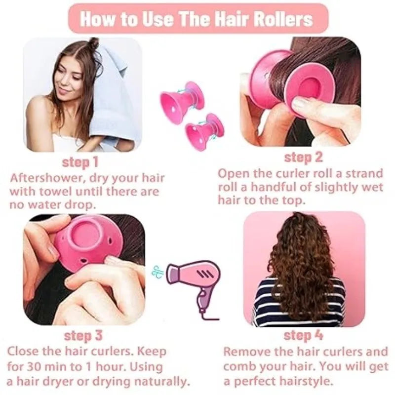 6-Pack No-Heat Sleep-In Hair Curlers | All Hair Types No-Heat Hair Curlers QXL