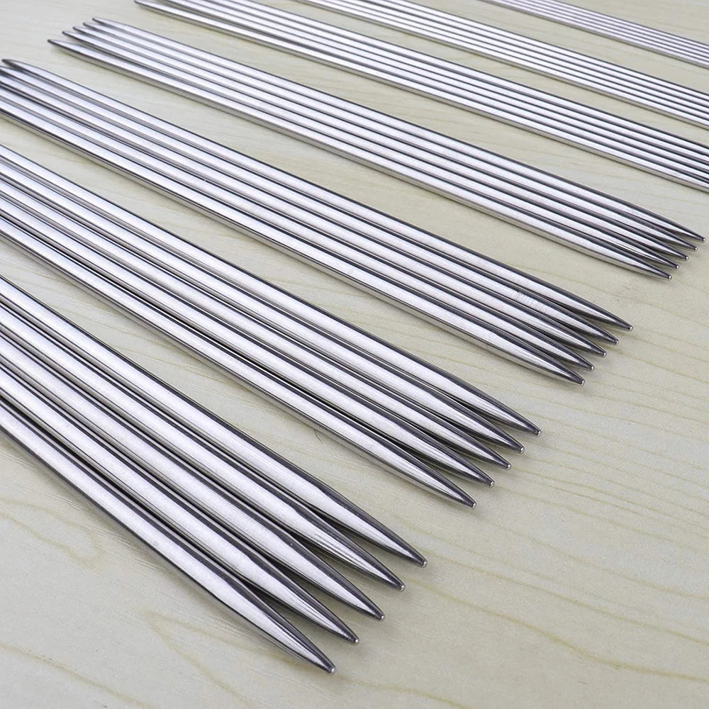 5-Piece Stainless Steel Knitting Needles 2.0–4.0mm | DPN Set Knitting Needle Set QXL