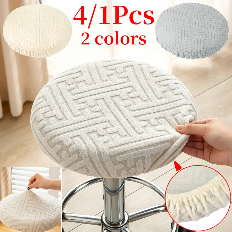 Round Stretch Bar Stool Covers | Elastic Seat Covers 1–4 Pack Bar Stool Cover QXL
