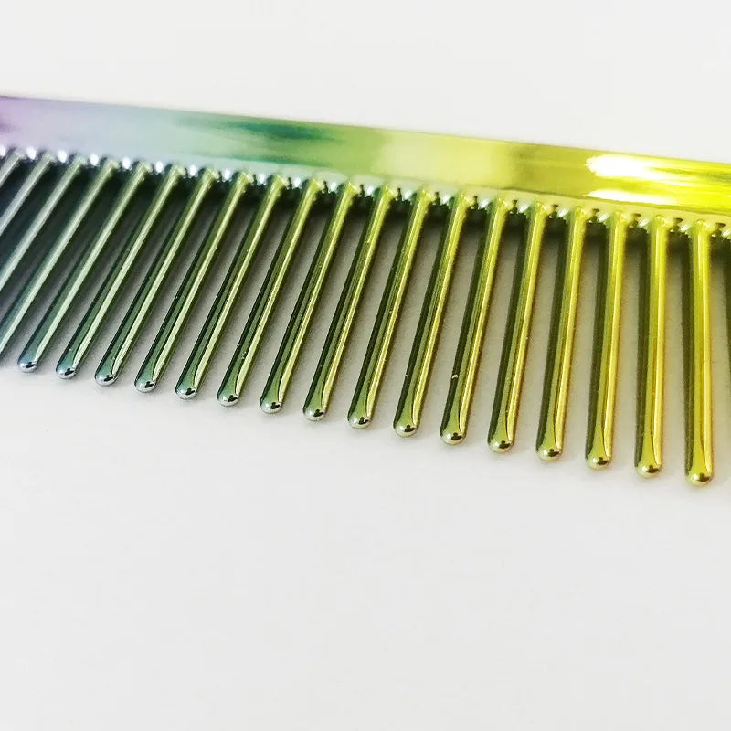Electroplating Rainbow Barber Comb | Colorful Resin Salon Tool Barber Hair Comb QXL