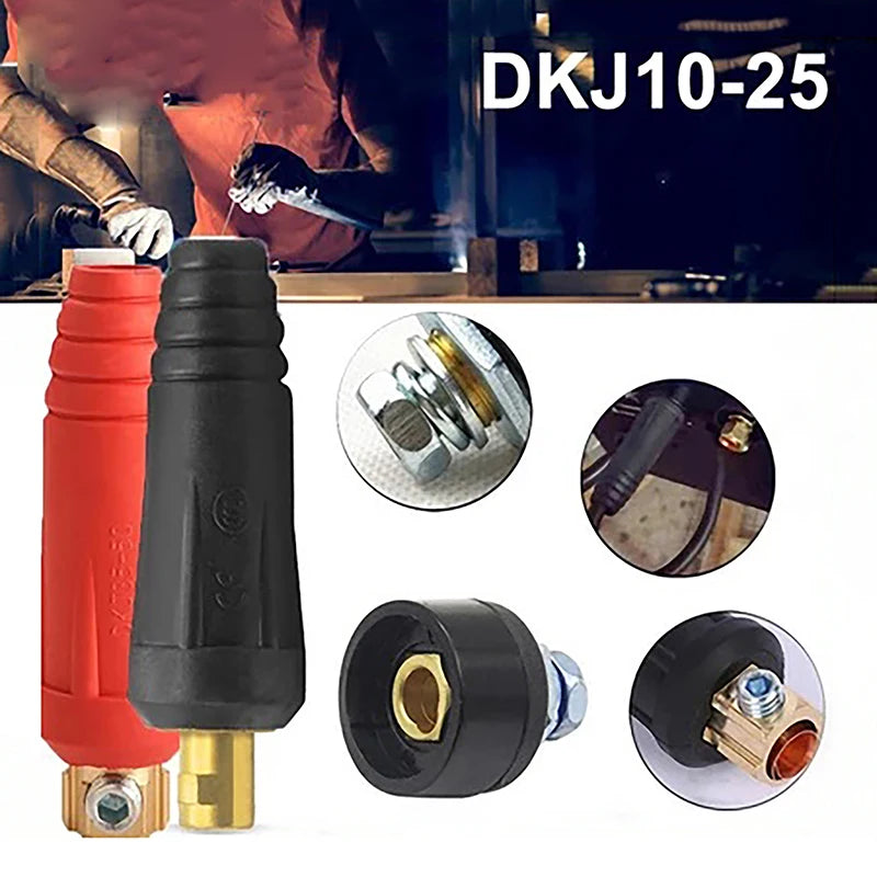 DKJ 10-25 Welding Cable Connector | Male Female Quick Fit Welding Cable Connector QXL
