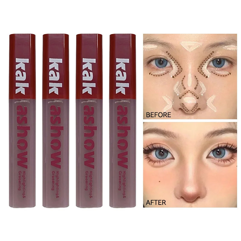 Kakashow Liquid Concealer | Lightweight Natural Brightening Finish Liquid Concealer QXL