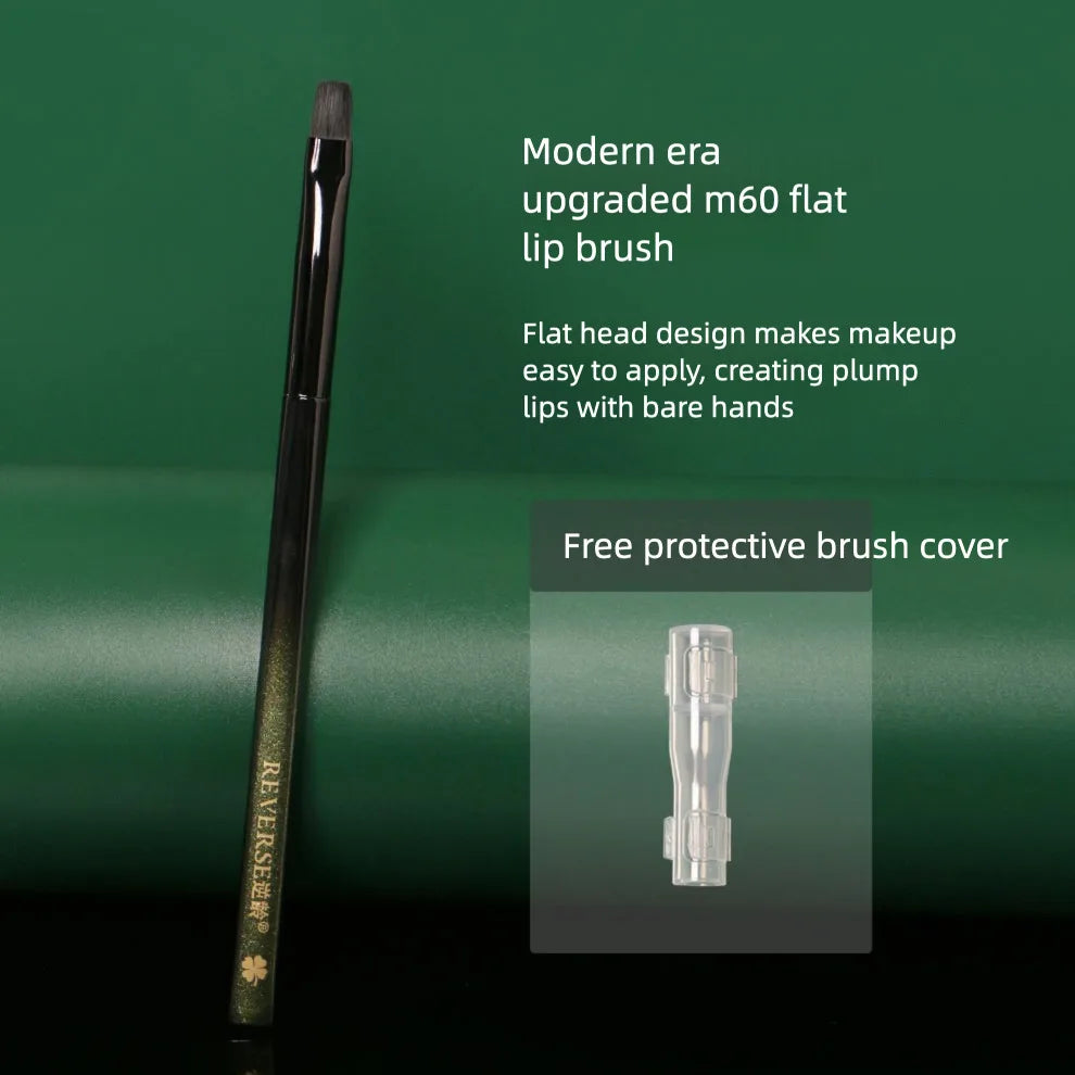 M60 Lip Blending Brush | Flat Head Soft Synthetic Bristles Lip Makeup Brush QXL Modern Upgraded M60