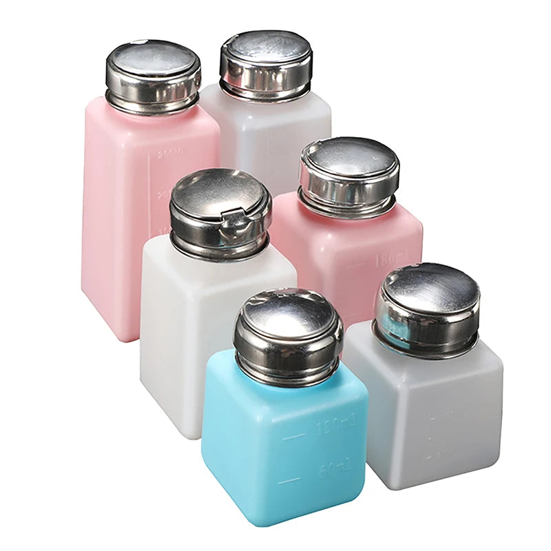 Antistatic Pump Dispenser Bottle 100/200/250ml – Nail & Alcohol Pump Dispenser Bottle QXL