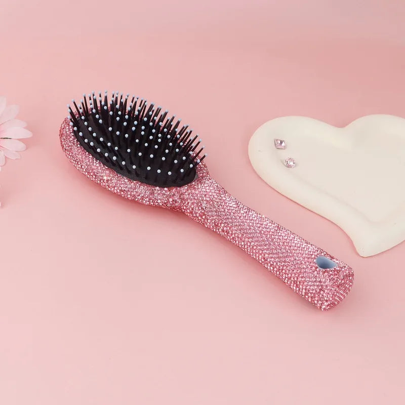 Pink Diamond Air Cushion Massage Comb – Detangling Red Air Cushion Comb QXL