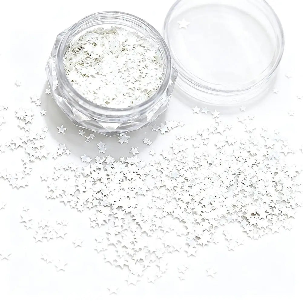 Star Glitter Nail Sequins | Mixed Size DIY Manicure Decor Nail Art Sequins QXL C CN