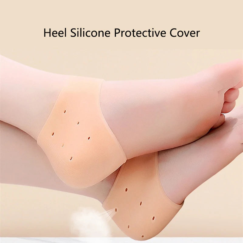 Silicone Gel Heel Covers | Moisturizing Anti-Crack Foot Socks Gel Heel Cover QXL