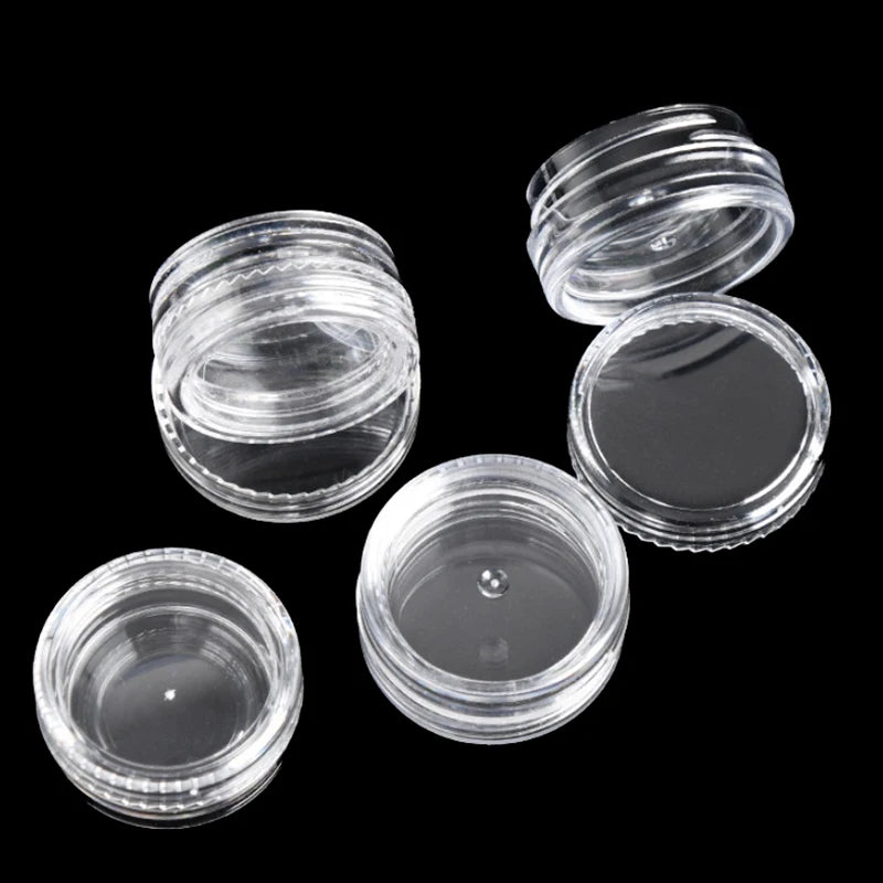 10-Pack Mini Clear Cosmetic Sample Jars | BPA-Free Pots Cosmetic Sample Jars QXL
