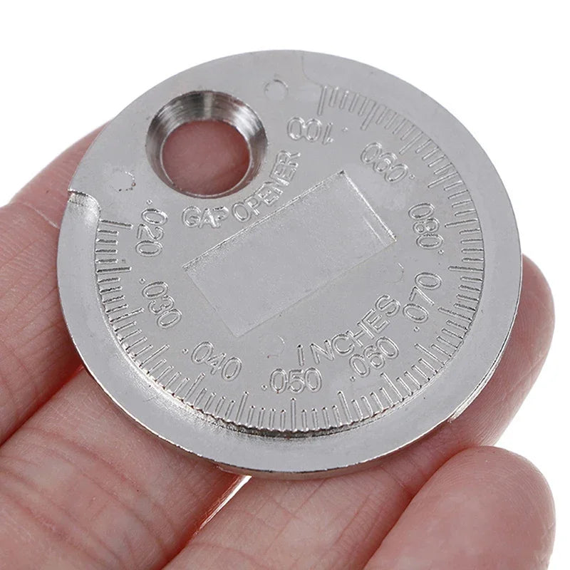 Coin-Type Spark Plug Gap Gauge Tool | 0.6–2.4mm Feeler Spark Plug Gap Gauge QXL
