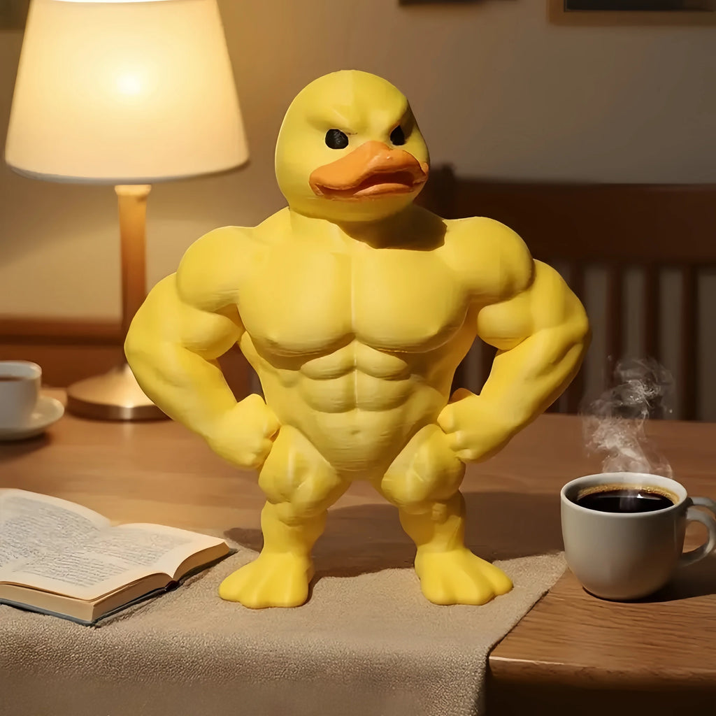 Muscular Duck Figurine | Funny Desk & Garden Decor Gift Novelty Figurine QXL 1pc