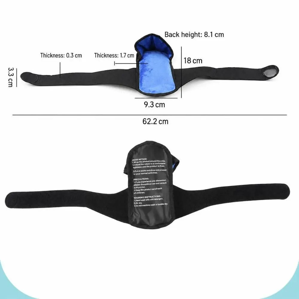 Reusable Heel & Ankle Gel Ice Pack Wrap | Hot & Cold Therapy Gel Ice Pack Wrap QXL