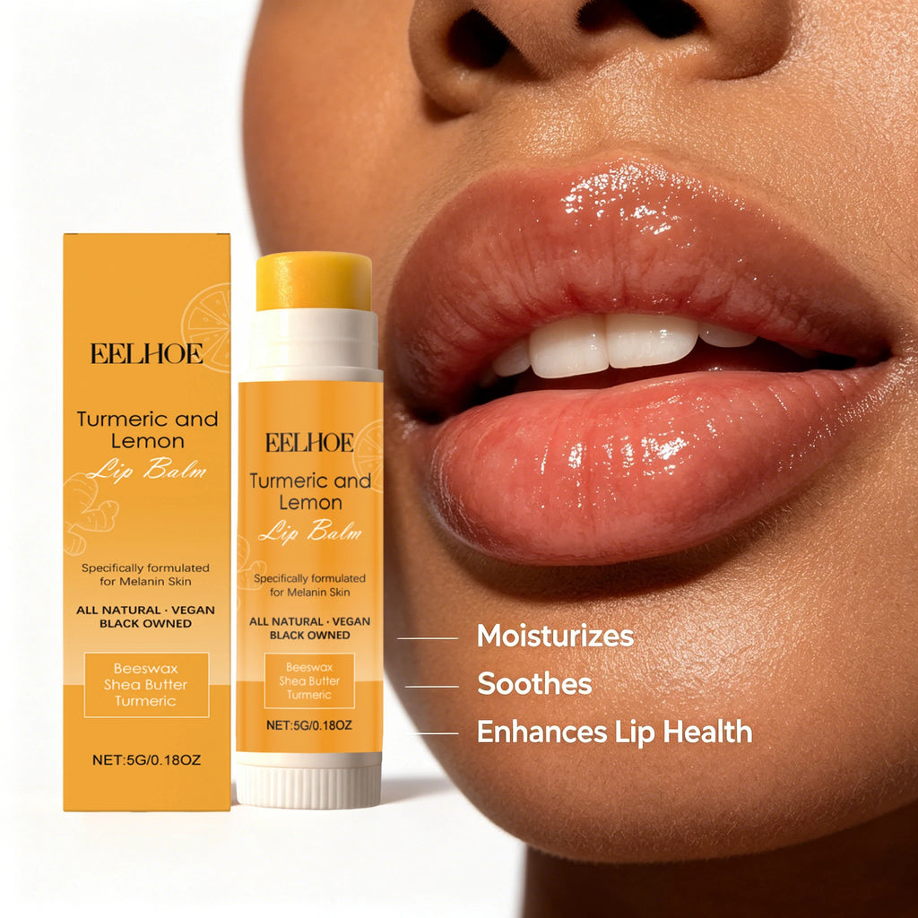Eelhoe Turmeric Lemon Lip Balm | Shea Butter Hydrating Treatment Lip Balm Treatment QXL