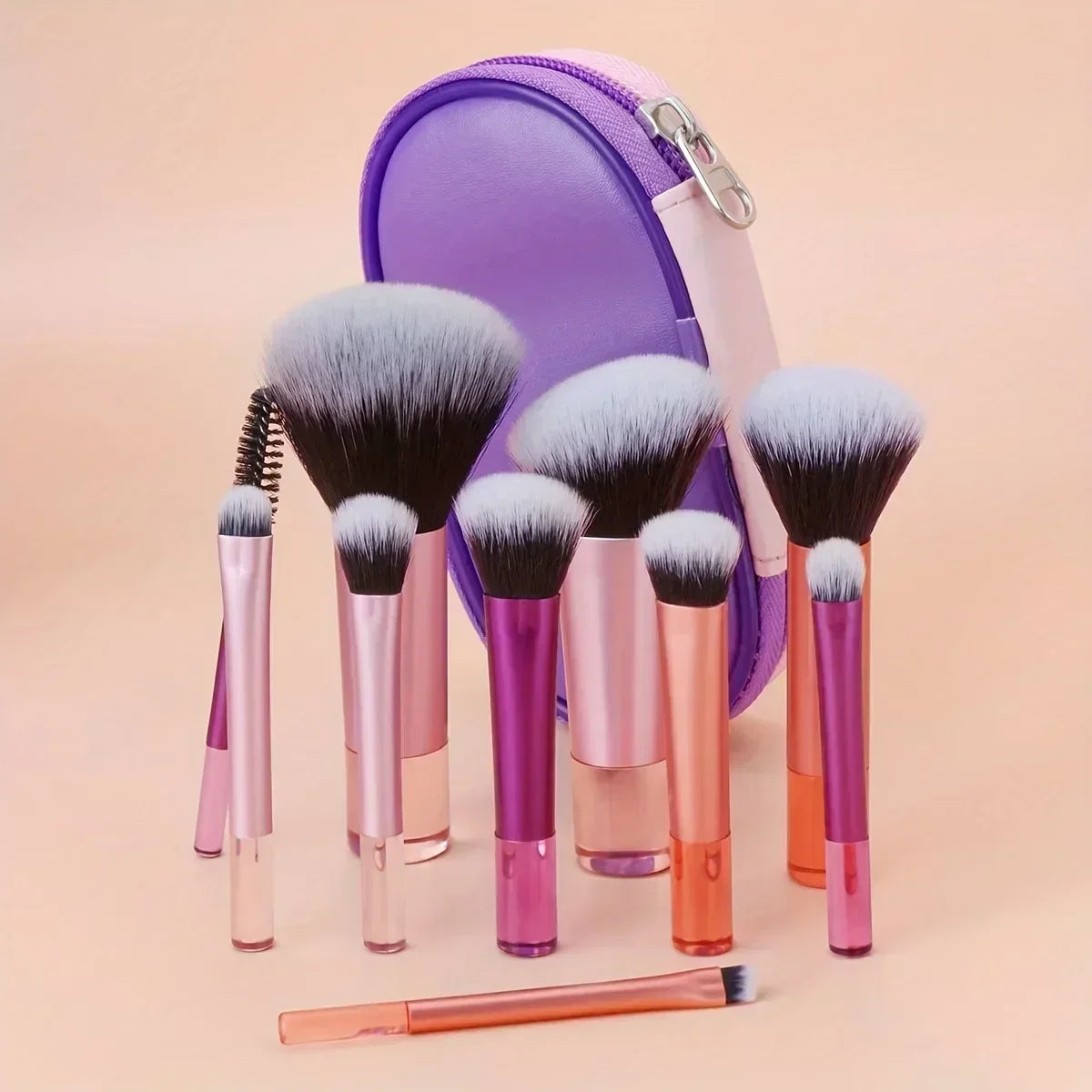 10-Piece Mini Makeup Brush Set – Powder, Eyeshadow & Blush Makeup Brush Set QXL