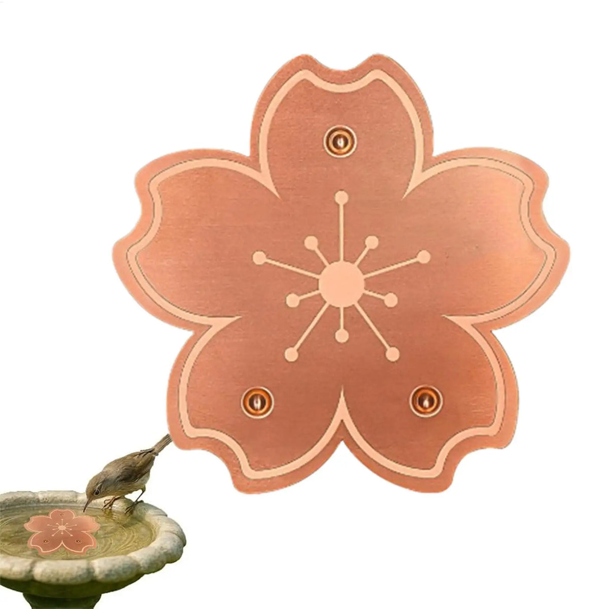 Copper Bird Bath Disk | Natural Algae-Reducing Water Plate Bird Bath Accessory QXL