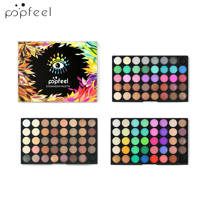 POPFEEL 120-Color Eyeshadow Palette – Matte & Shimmer Shades Eyeshadow Palette QXL