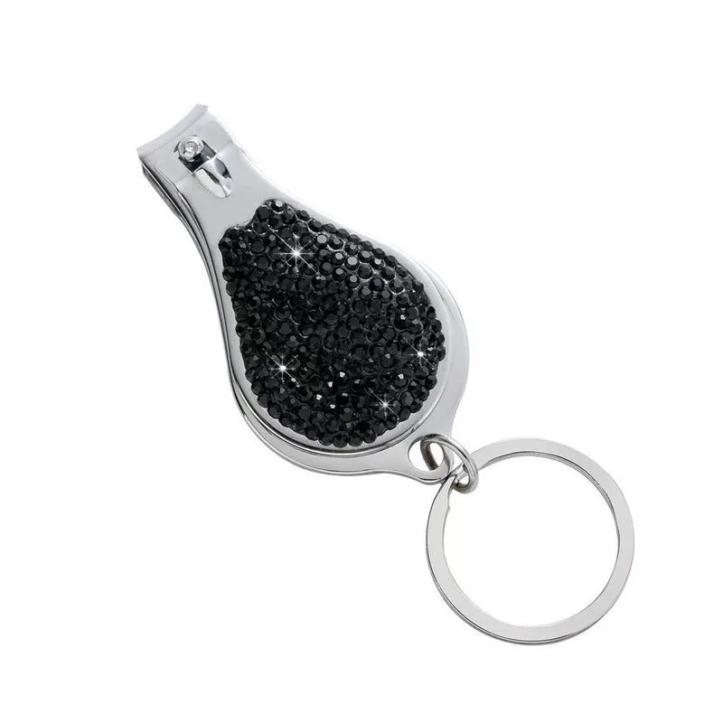 Diamond-Encrusted 2-in-1 Nail Clippers | Stainless Steel Nail Clipper QXL
