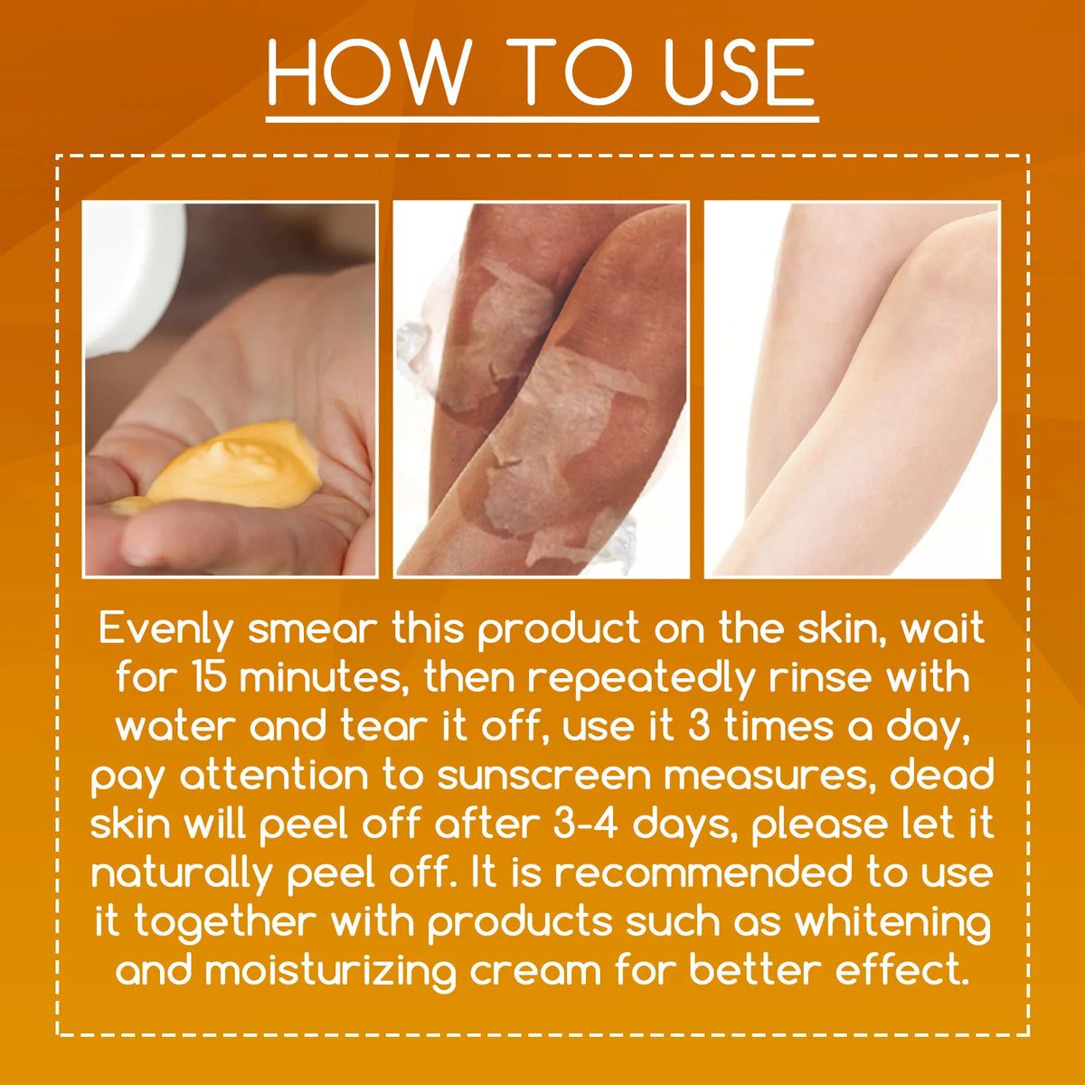 OUHOE Orange Peeling Lotion – Exfoliate & Brighten 100ml Exfoliating Body Lotion QXL