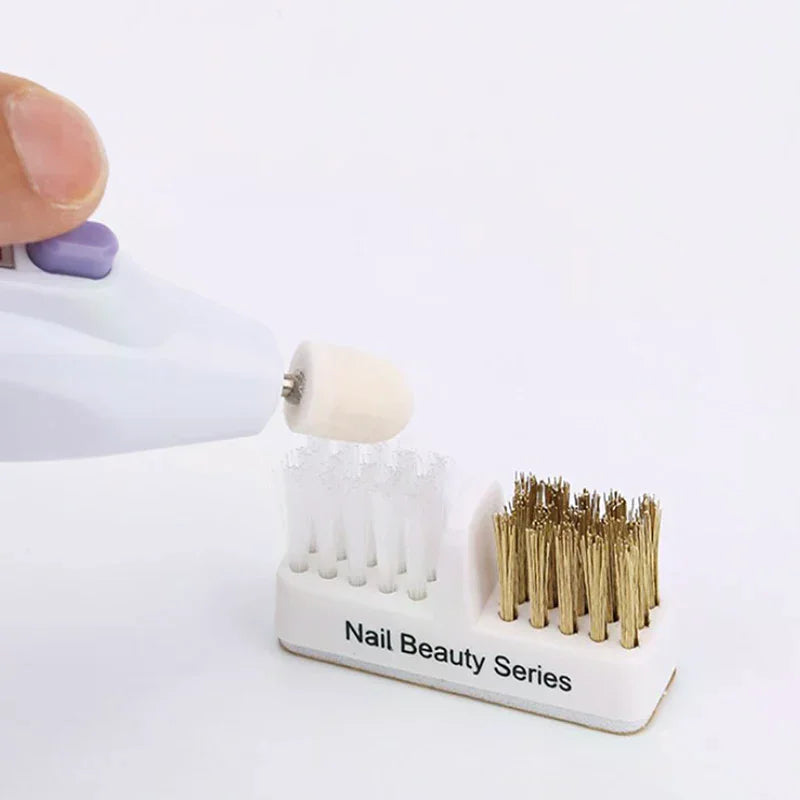 Nail Drill Bit Cleaning Brush | Dual-Head Manicure Tool Nail Drill Cleaner QXL