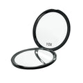 10X Magnifying Double-Sided Compact Travel Makeup Mirror Compact Makeup Mirror QXL Black
