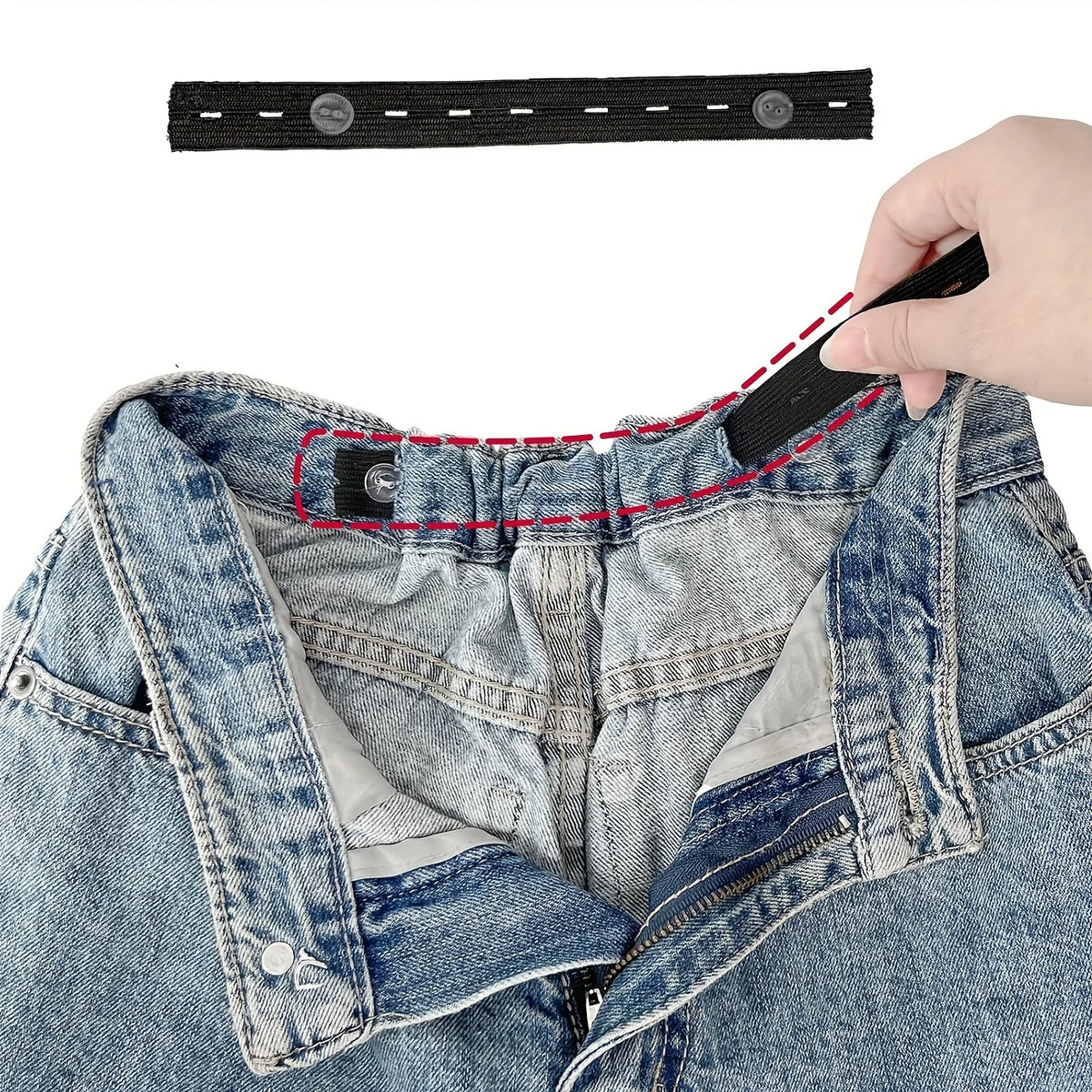 Invisible Belt Tightener & Trouser Buckle Adjuster 2-Piece Set Waistband Adjuster QXL