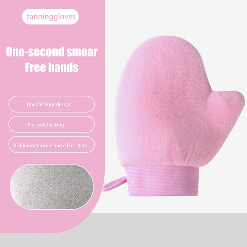 Reusable Self Tanning Mitt Applicator Glove – Streak-Free Self Tanning Mitt QXL Pink