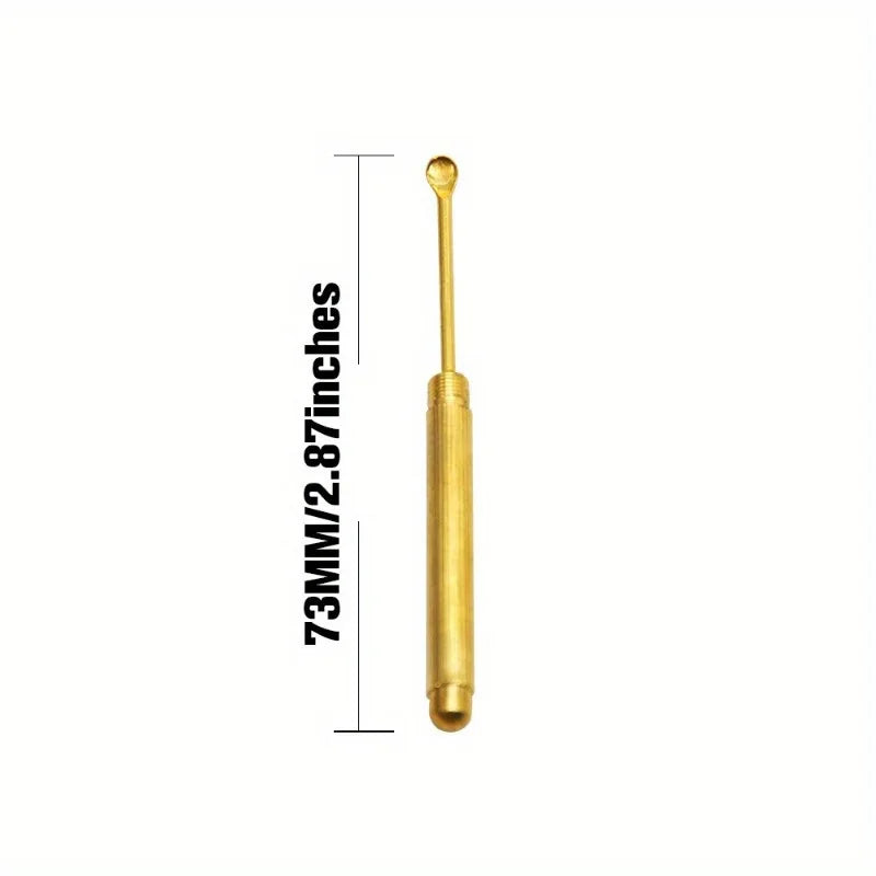 Golden Folding Ear Spoon Keychain | Metal Ear Pick Tool Ear Cleaning Tool QXL