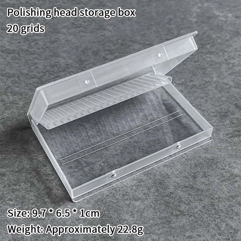 20/24-Hole Nail Drill Bit Storage Box & Organizer | Dustproof Nail Bit Organizer QXL 20 holes