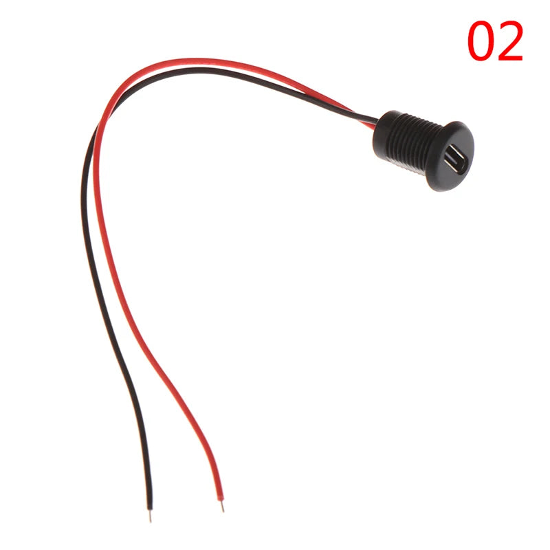 Waterproof USB-C Female Connector PH2.0 Nut Lock | 3A Fast Charge USB-C Connector QXL 02