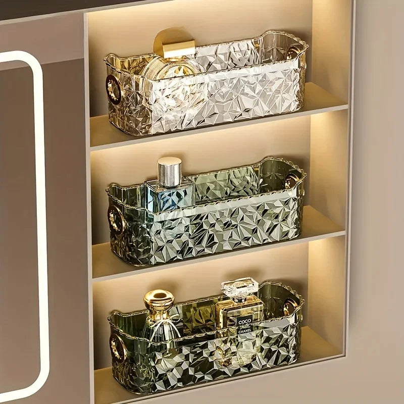 Cosmetic Storage Box | Freestanding Vanity Display Organizer Cosmetic Organizer QXL
