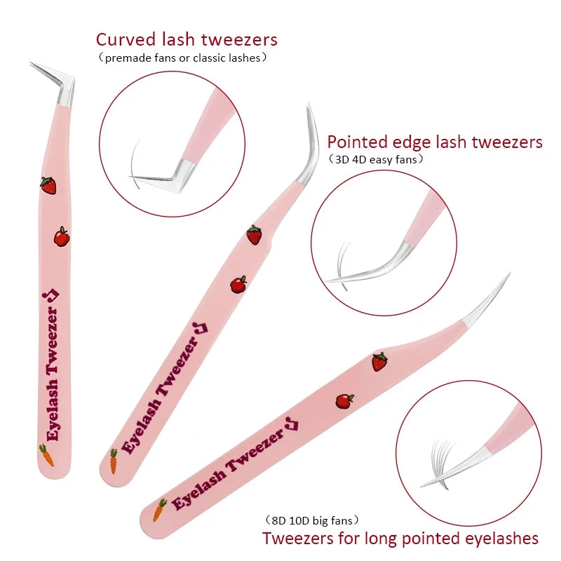 HMQ Precision Eyelash Extension Tweezers – 7 Styles Lash Extension Tweezers QXL