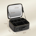 Waterproof Makeup Train Case with Mirror & Adjustable Dividers Makeup Train Case QXL black 3 E