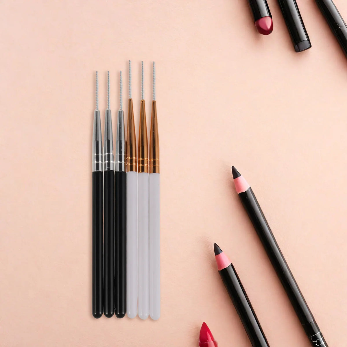 6-Pack Dual-Use Micro Eyebrow & Lash Extension Brush Set Eyebrow & Lash Brush QXL