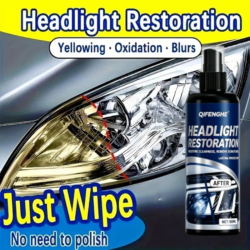 Headlight Restoration Spray – Remove Yellowing & Oxidation Headlight Restoration Spray QXL