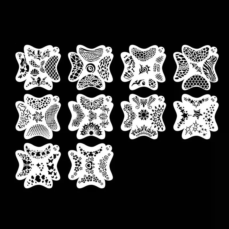 Kids Face Paint Stencils – Reusable Acrylic Body Art Templates Face Paint Stencil QXL
