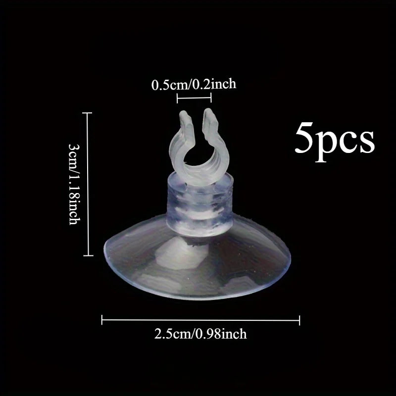 5-Pack Aquarium Suction Cups for Air Pump Tube | Fish Tank Aquarium Suction Cups QXL 5pcs
