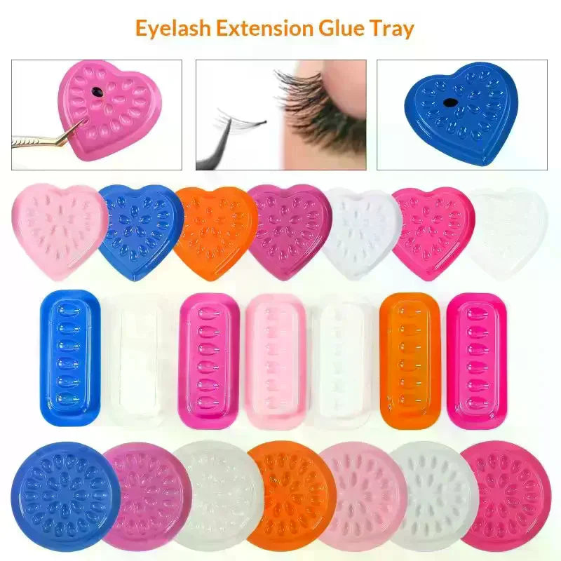 100-Pack Disposable Lash Glue Adhesive Pallets | Flower Holder Lash Glue Pallet QXL