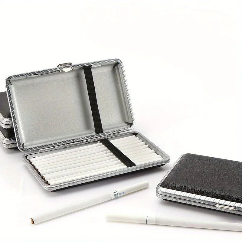 Leather Cigarette Case | Portable Moisture-Proof Rectangle Leather Cigarette Case QXL