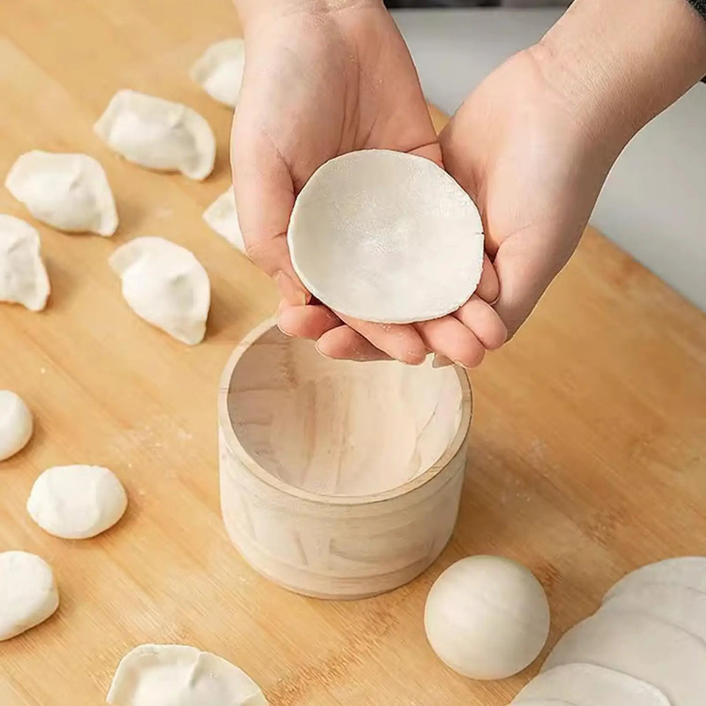Wood Dumpling Wrapper Press Maker | Non-Stick Rolling Mold Dumpling Press Maker QXL