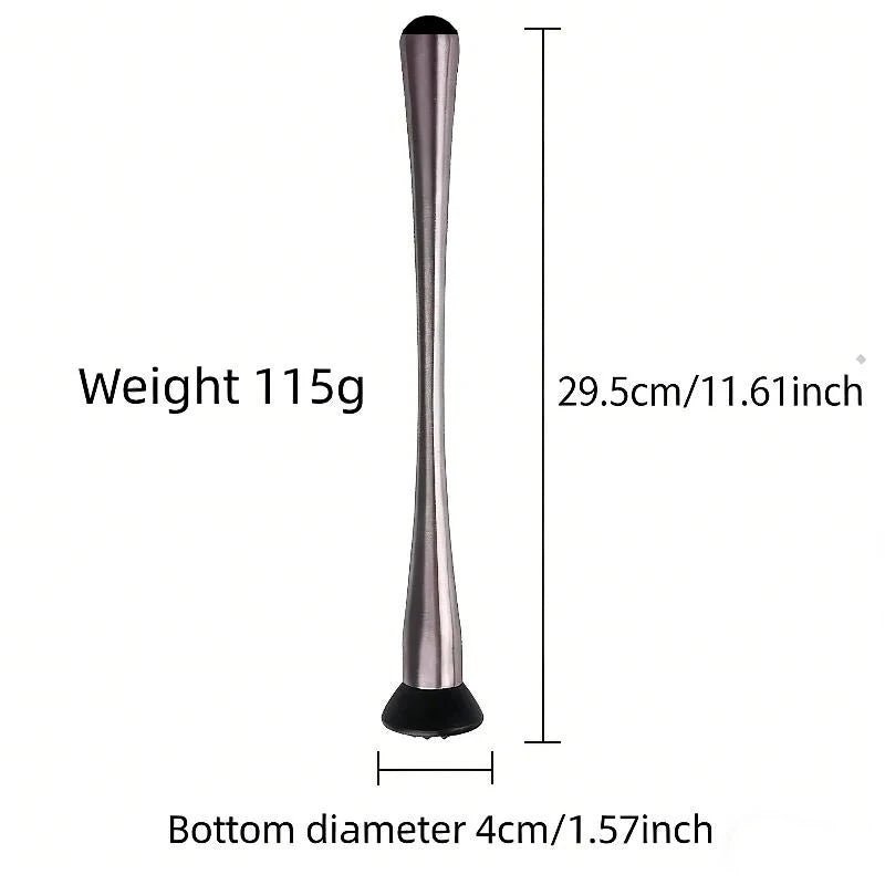 Stainless Steel Cocktail Muddler & Ice Crusher Bar Tool Cocktail Muddler QXL 30CM