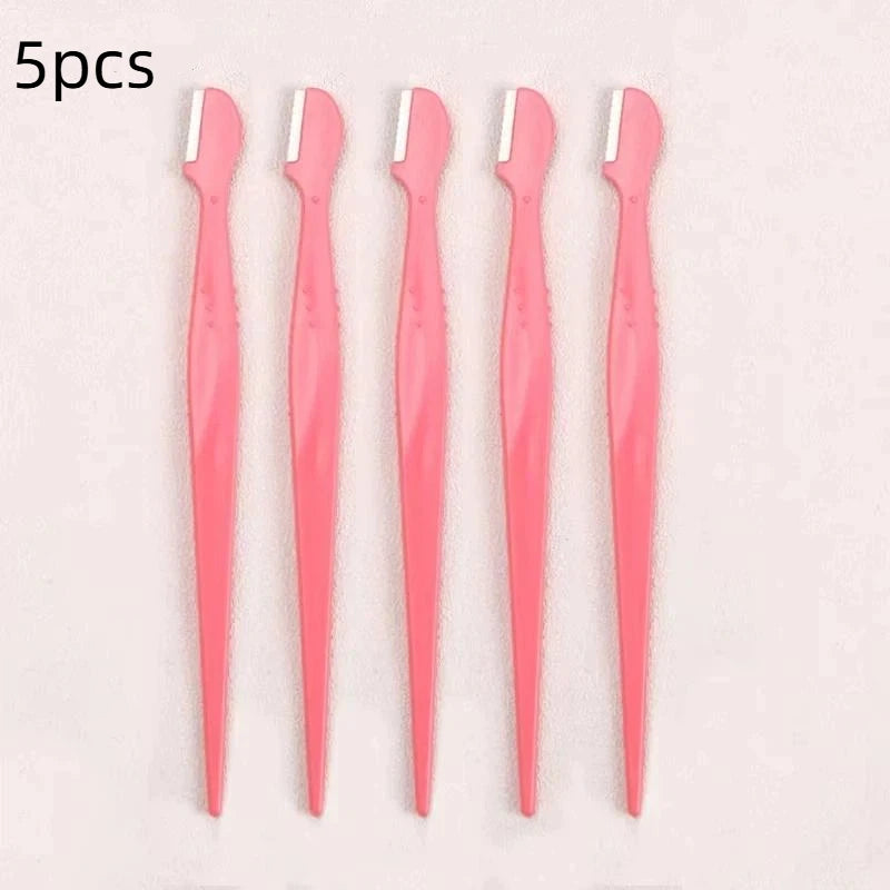 Precision Round Head Eyebrow Trimmers | Stainless Steel 2/3/5-Pack Eyebrow Trimmer QXL 5pcs Watermelon red
