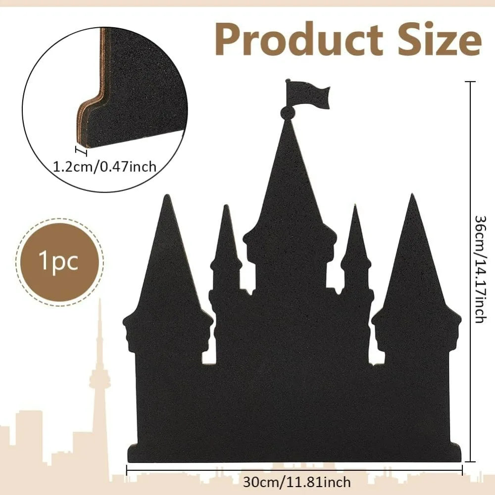 Black Castle Cork Pin Board 14x12" | Brooch & Bulletin Display Cork Pin Board QXL