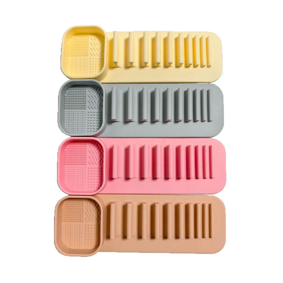Silicone Makeup Brush Cleaner & Wall-Mount Drying Rack Brush Cleaner Rack QXL