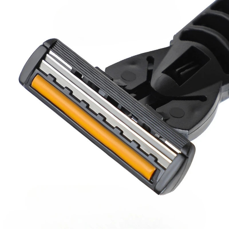 Men's Reusable 3-Blade Razor | 21 Replacement Heads Manual Shaving Razor QXL