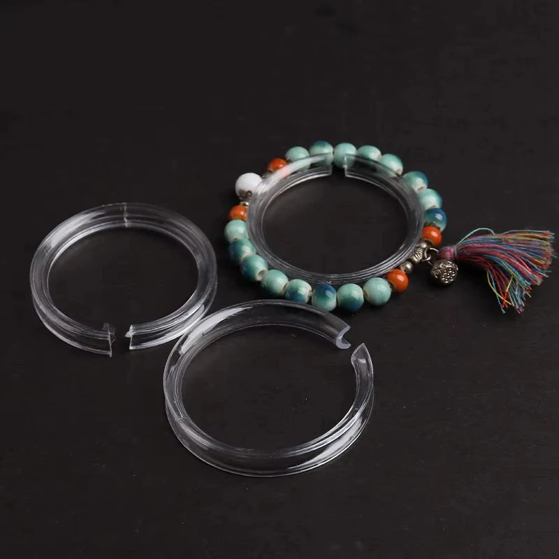 Transparent Acrylic Bracelet Display Stand | Bangle Rack 1-2pc Jewelry Display Stand QXL